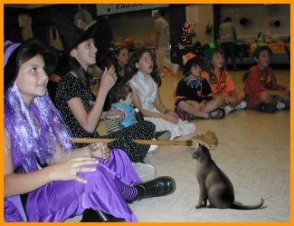 telling spooky stories