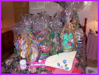 Easter Basket Project for children in Med Center 